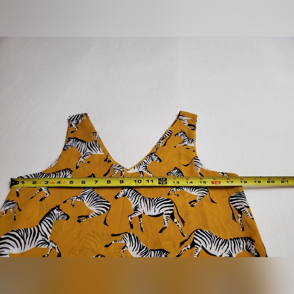 Ann Taylor Factory Rust Yellow Zebra Animal Print Skirt & Tank Set Size XS & 4 - Picture 12 of 14